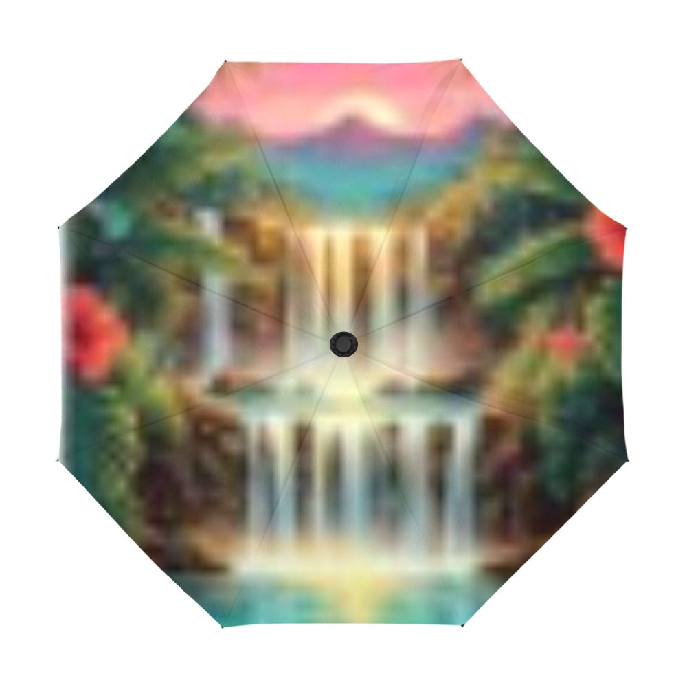 Waterfall Anti-UV Auto-Foldable Umbrella (Model U09)