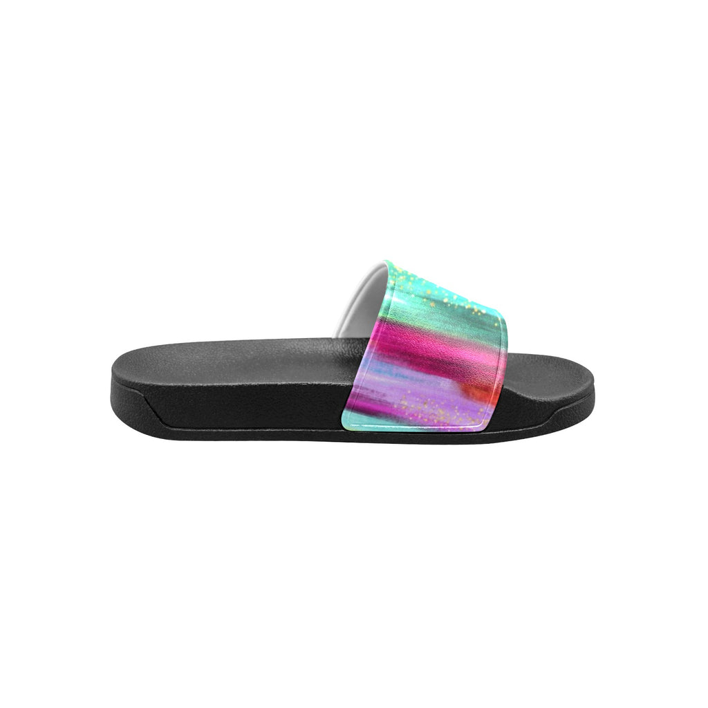 Kid's Abstract Colorful Art Slide Sandals(Model 057)