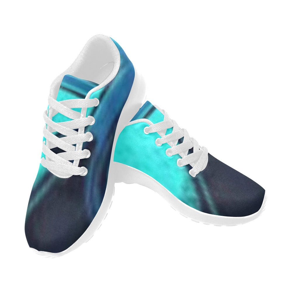 Ombre Pattern Women's Lightweight Sneakers – (White)