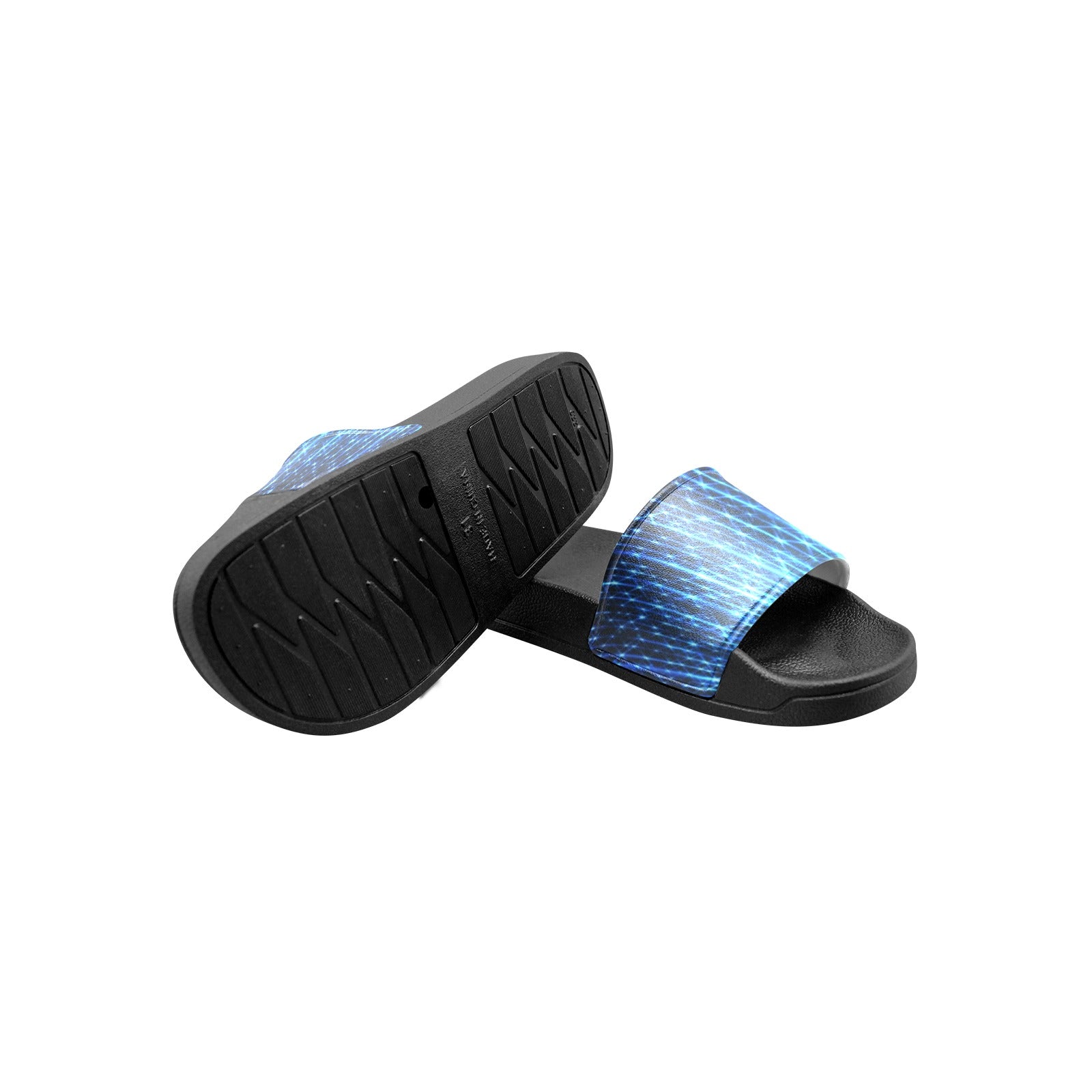 Kid's Bright Neon Stripes Slide Sandals(Model 057)