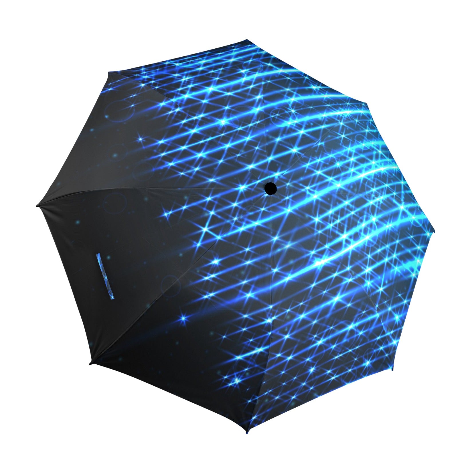 Bright Neon Stripes of Light  Semi-Automatic Foldable Umbrella (Model U12)