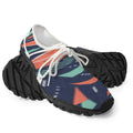 Men's Custom Print Fitness Shoes with Shoelaces – (White)