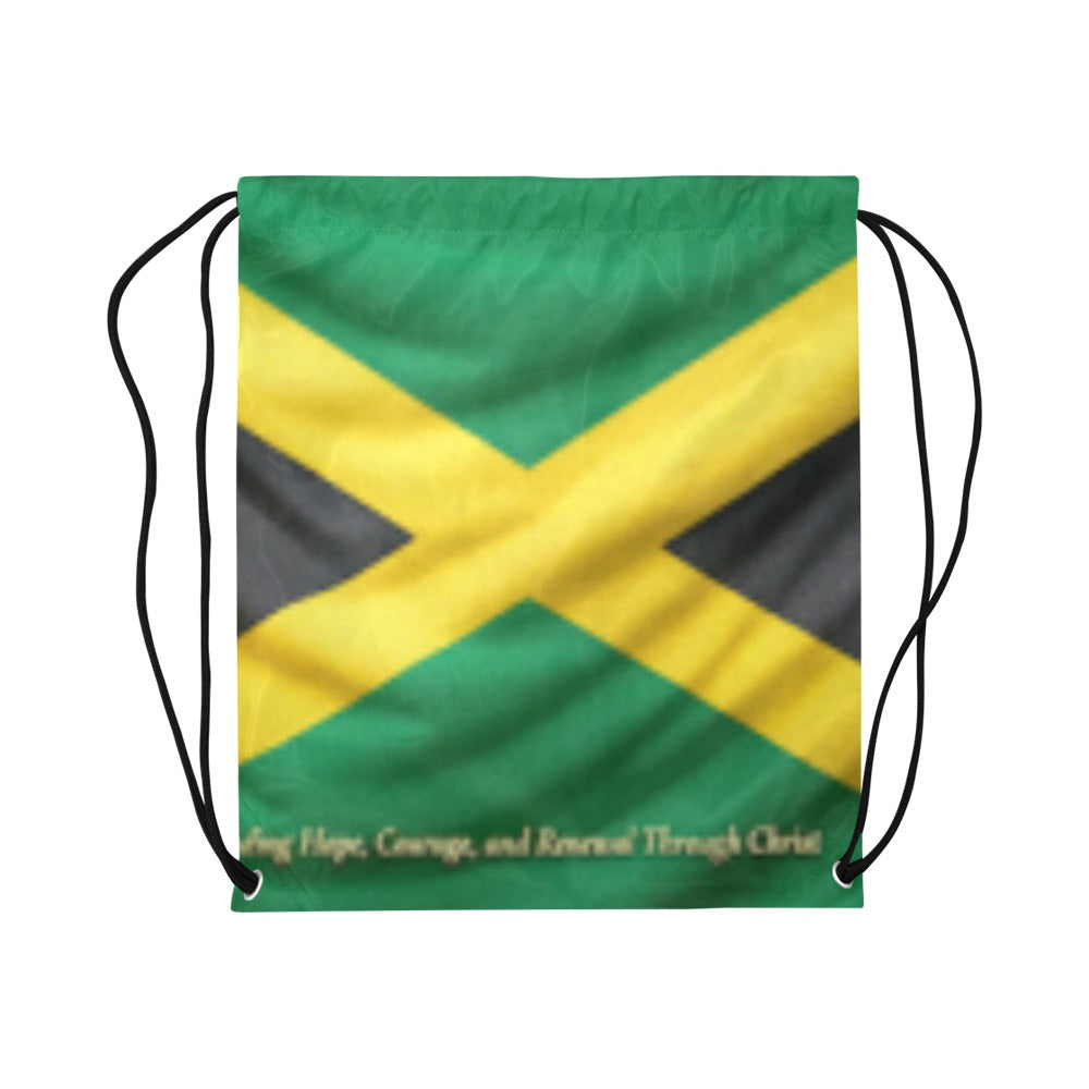 Jamaican FLAG design Drawstring Bags (Model 1604) (Large)