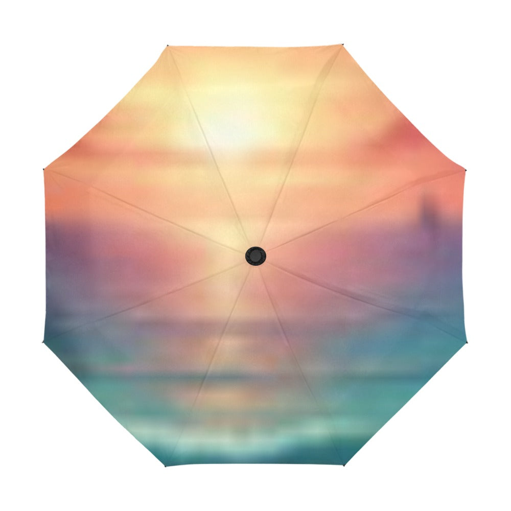 Sunset Beach Anti-UV Auto-Foldable Umbrella (Model U09)