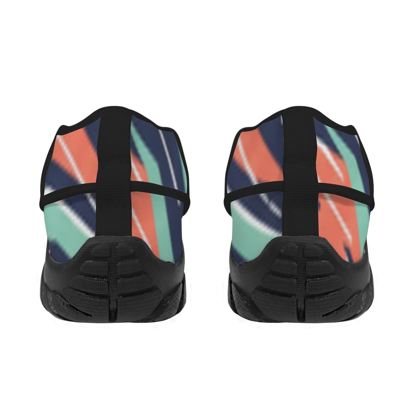 Women's Custom Print Fitness Shoes with Shoelaces – (Black)