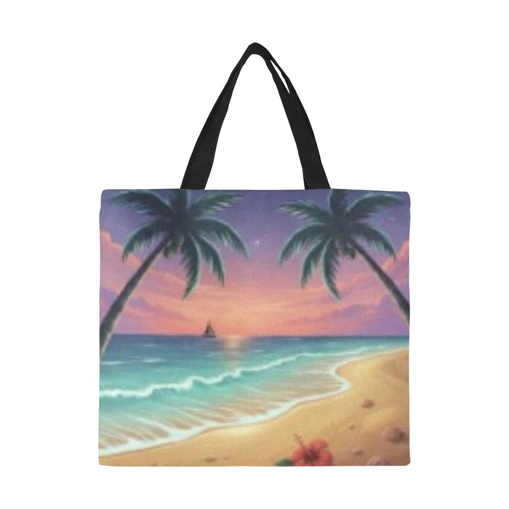 Sunset Palm Tote Bag(Model1699)(Large)