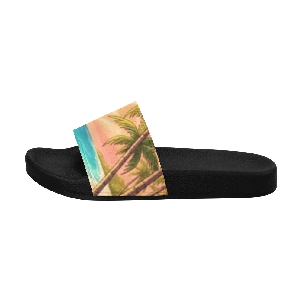Women's Sunshine Palm Slide Sandals(Model 057)