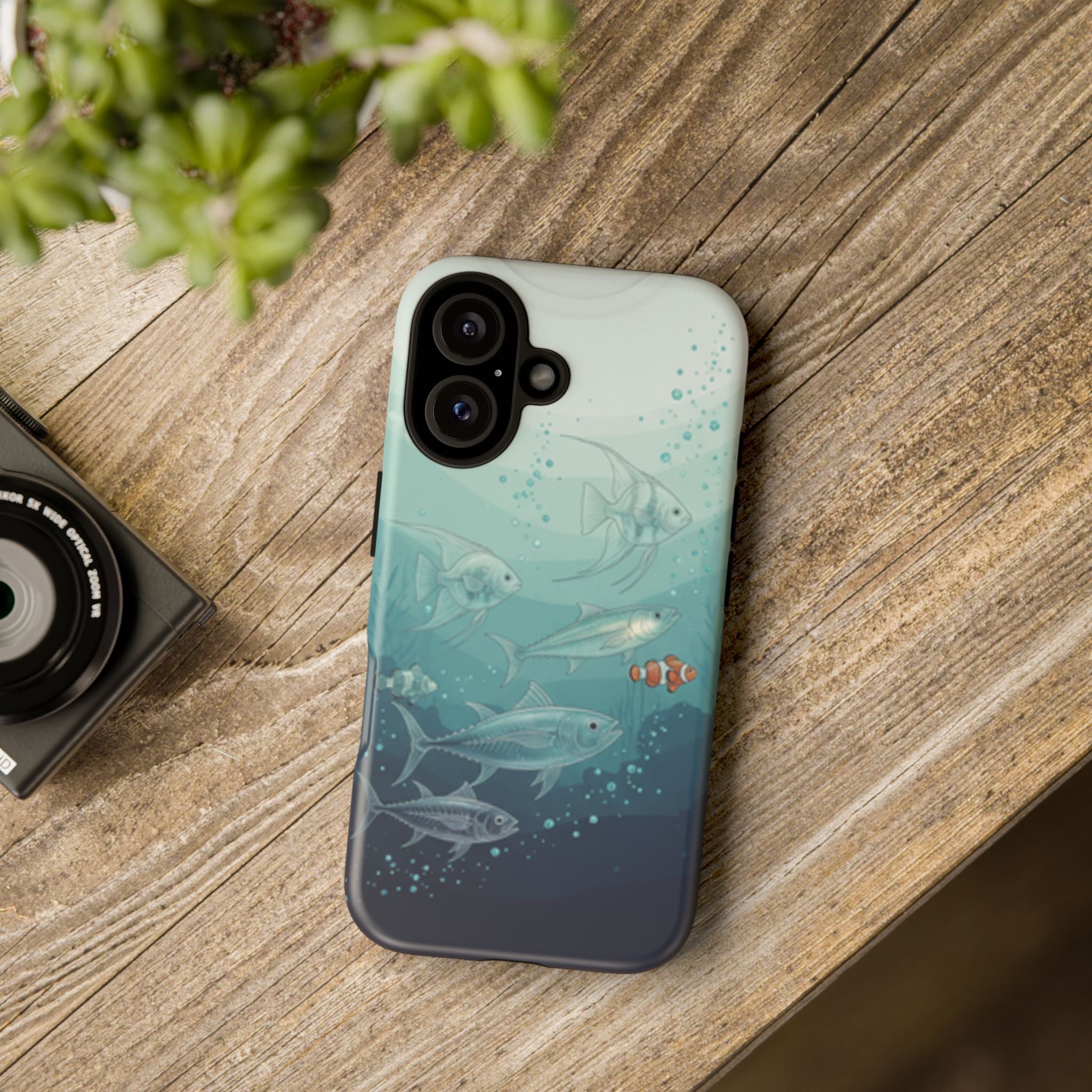 Compatible with iPhone 16 Ocean Fish Phone Case | Tough Case