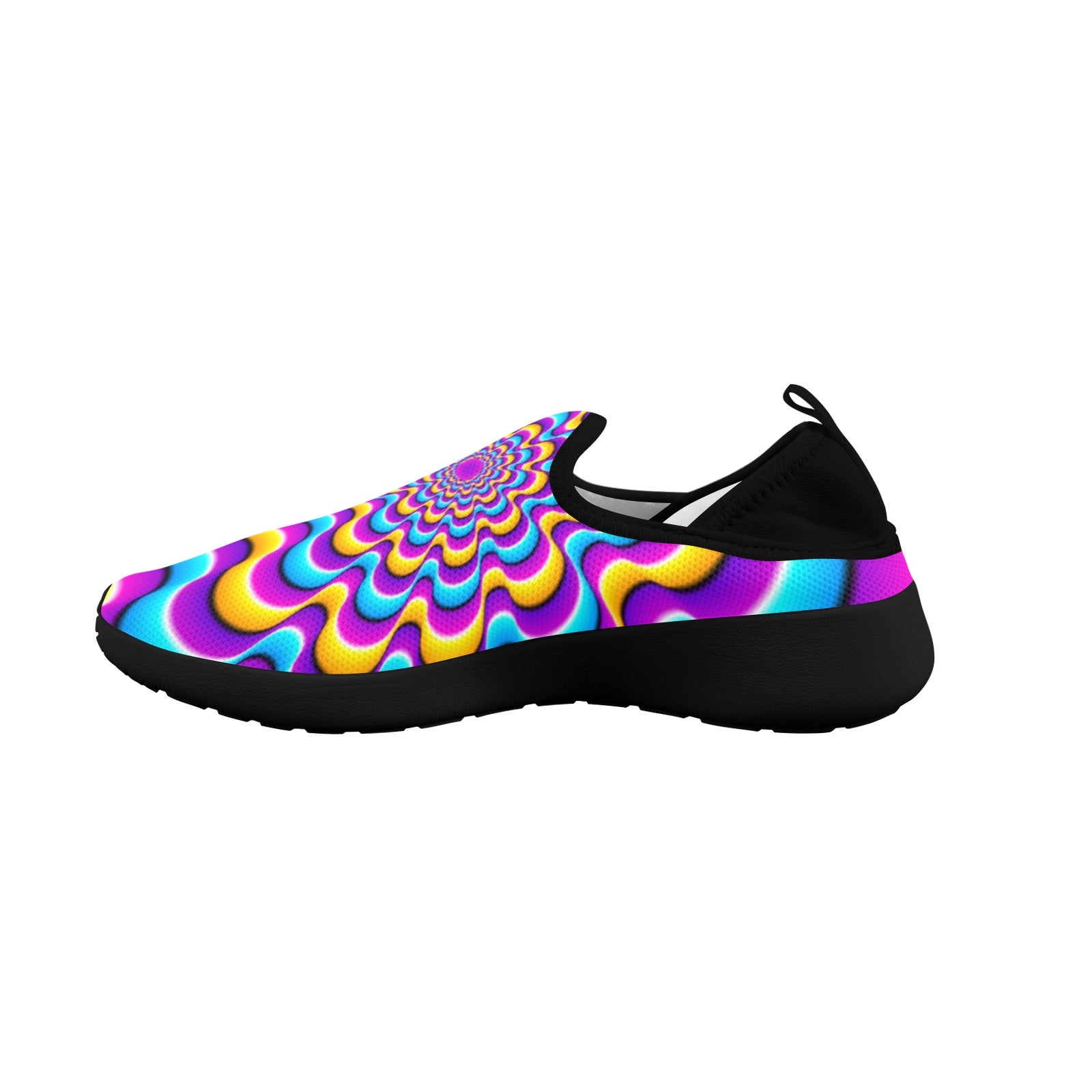 Colorful Dazzling  Fly Weave Sneakers Drop-in-Heel for Women(Model 02002)