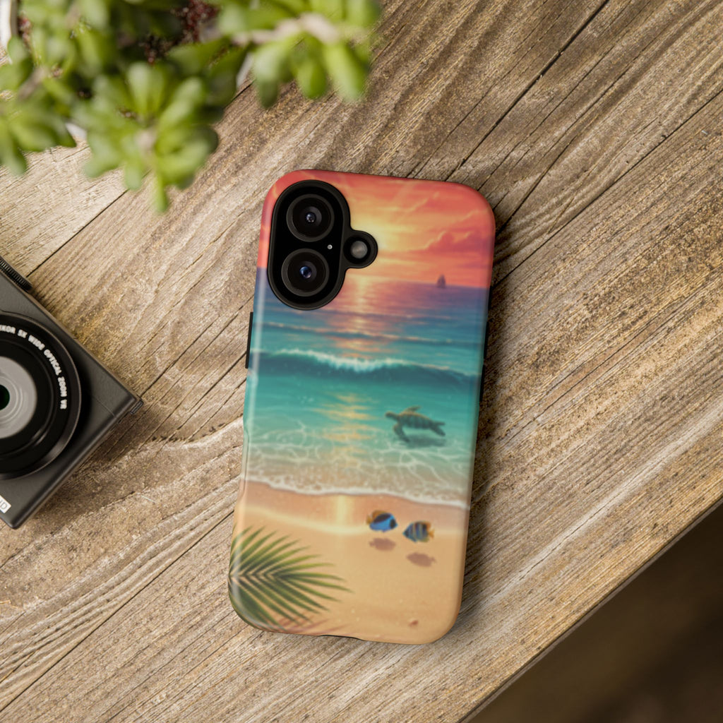 Compatible with iPhone 16 Sea Turtle and Shark Ocean Phone Cases