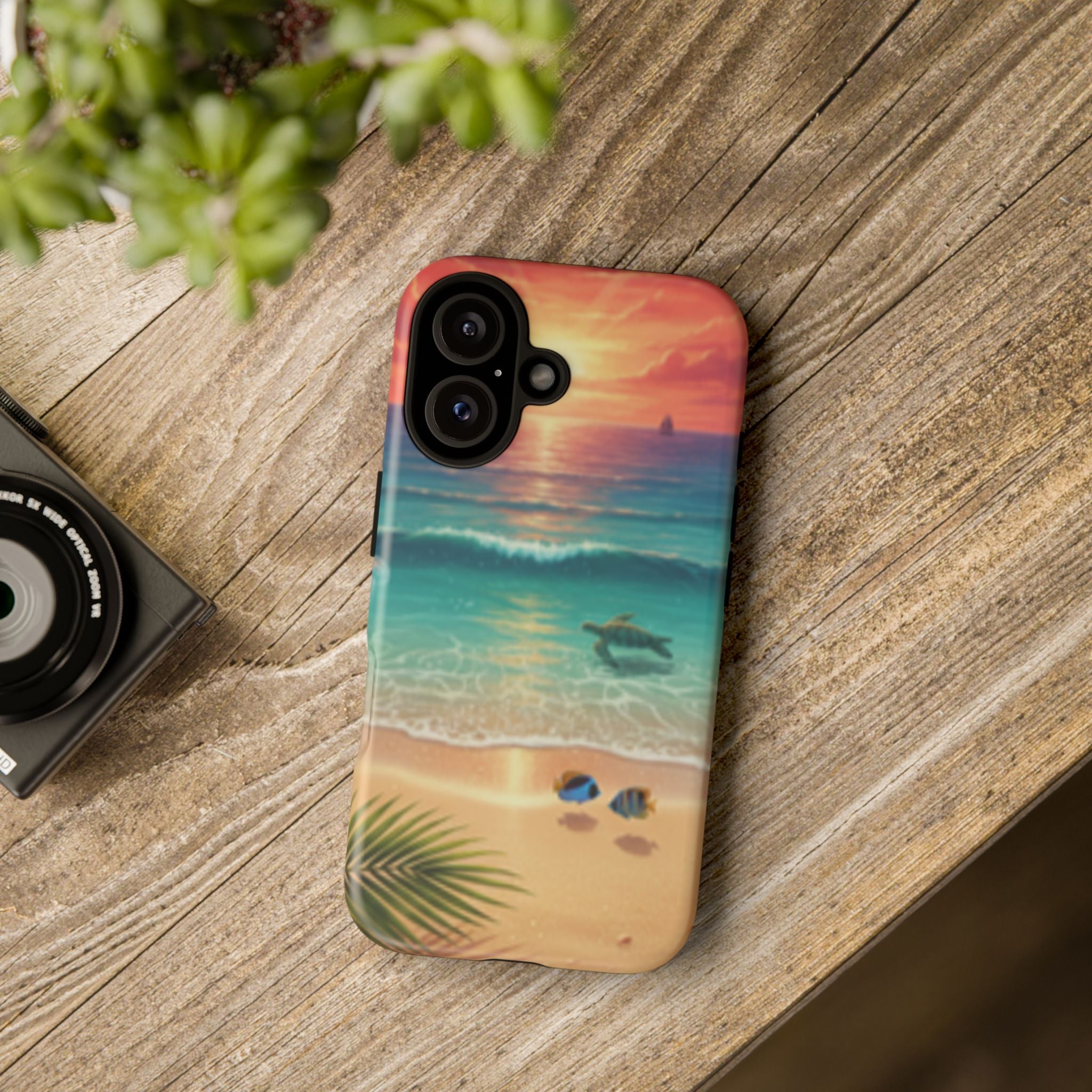 Compatible with iPhone 16 Sea Turtle and Shark Ocean Phone Cases