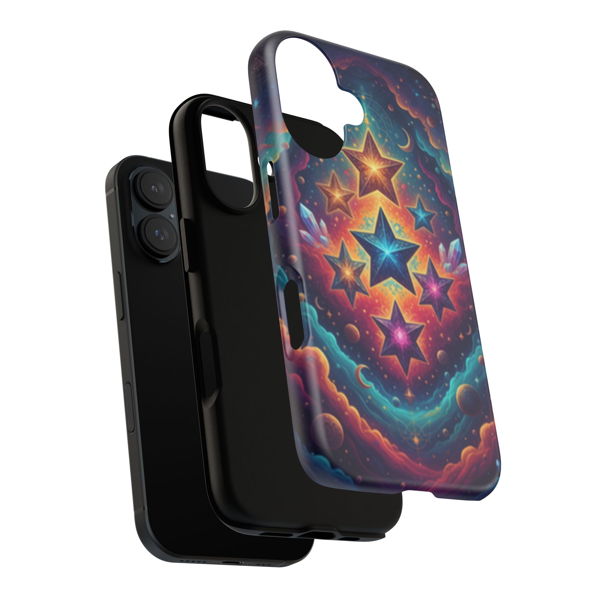 Compatible with iPhone 16 Cosmic Stars Galaxy Phone Case | Tough Phone Case