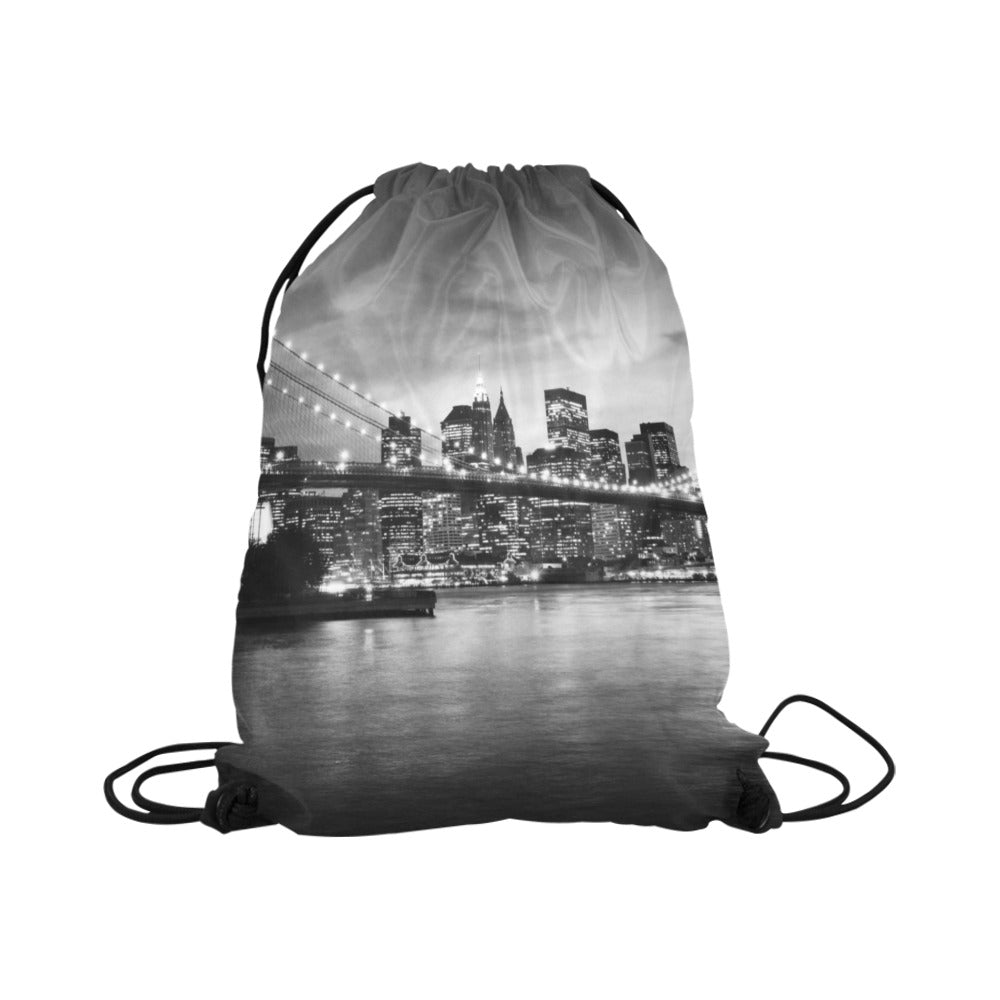 Newyork City Design Drawstring Bag (Model 1604) (Large)