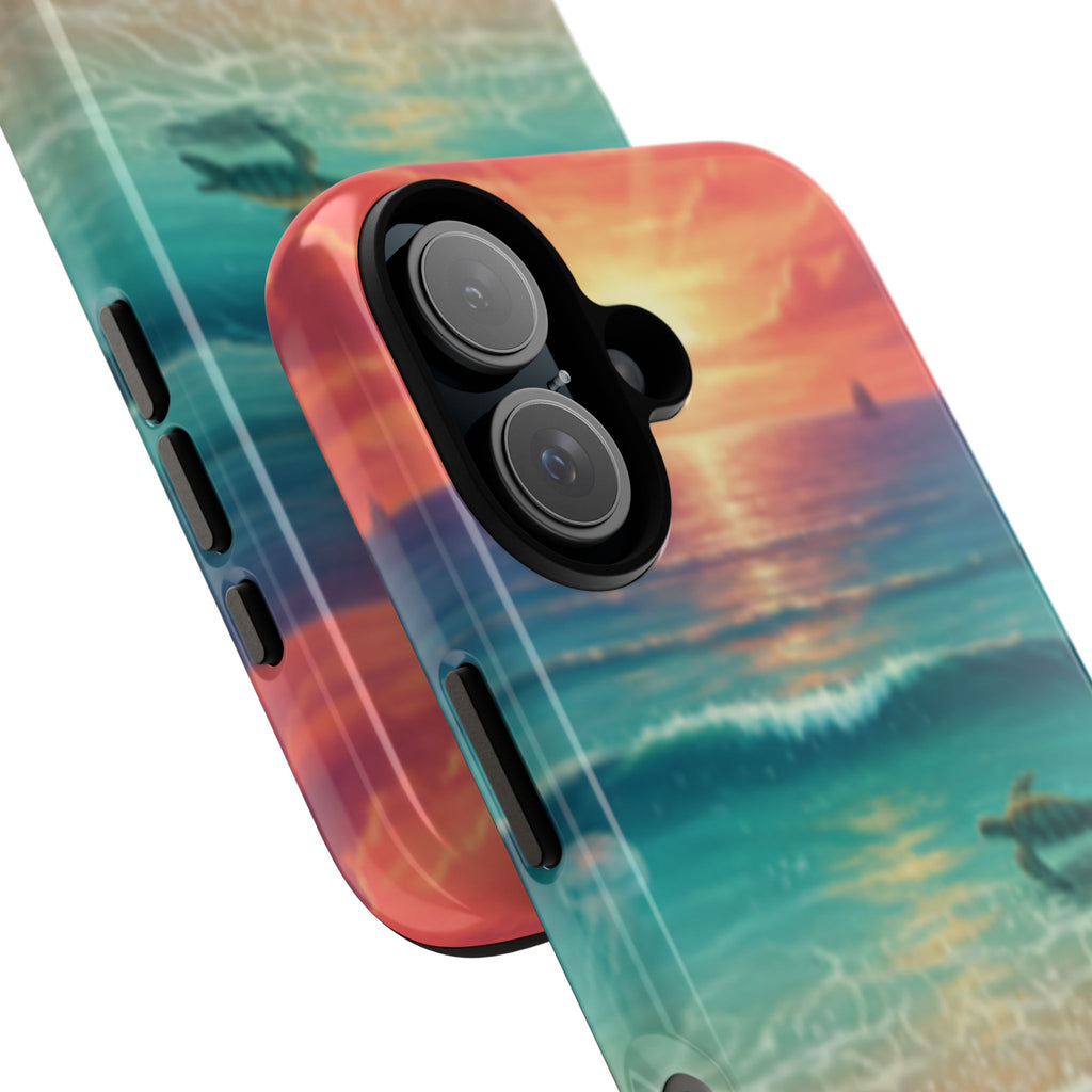 Compatible with iPhone 16 Sea Turtle and Shark Ocean Phone Cases
