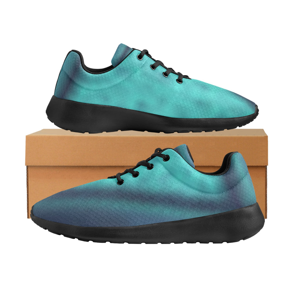 Women's All-Over Print Athletic Sneakers – (Black)