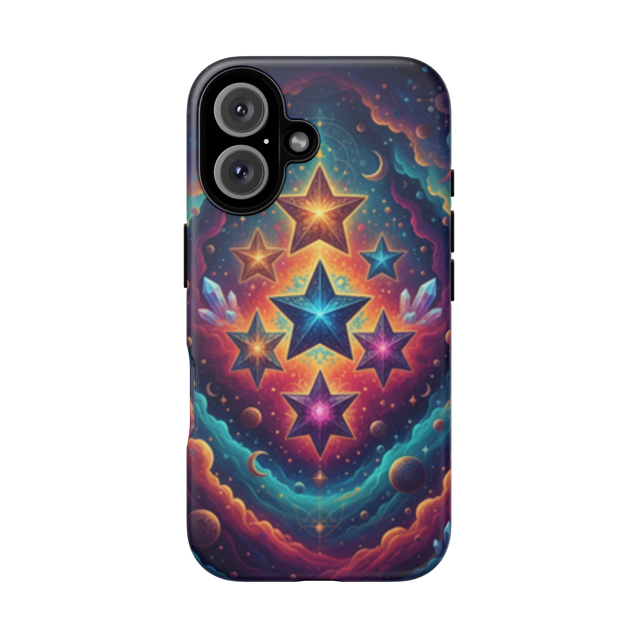 Compatible with iPhone 16 Cosmic Stars Galaxy Phone Case | Tough Phone Case