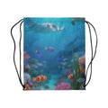 Ocean Fish Drawstring Bag (Model 1604) (Large)
