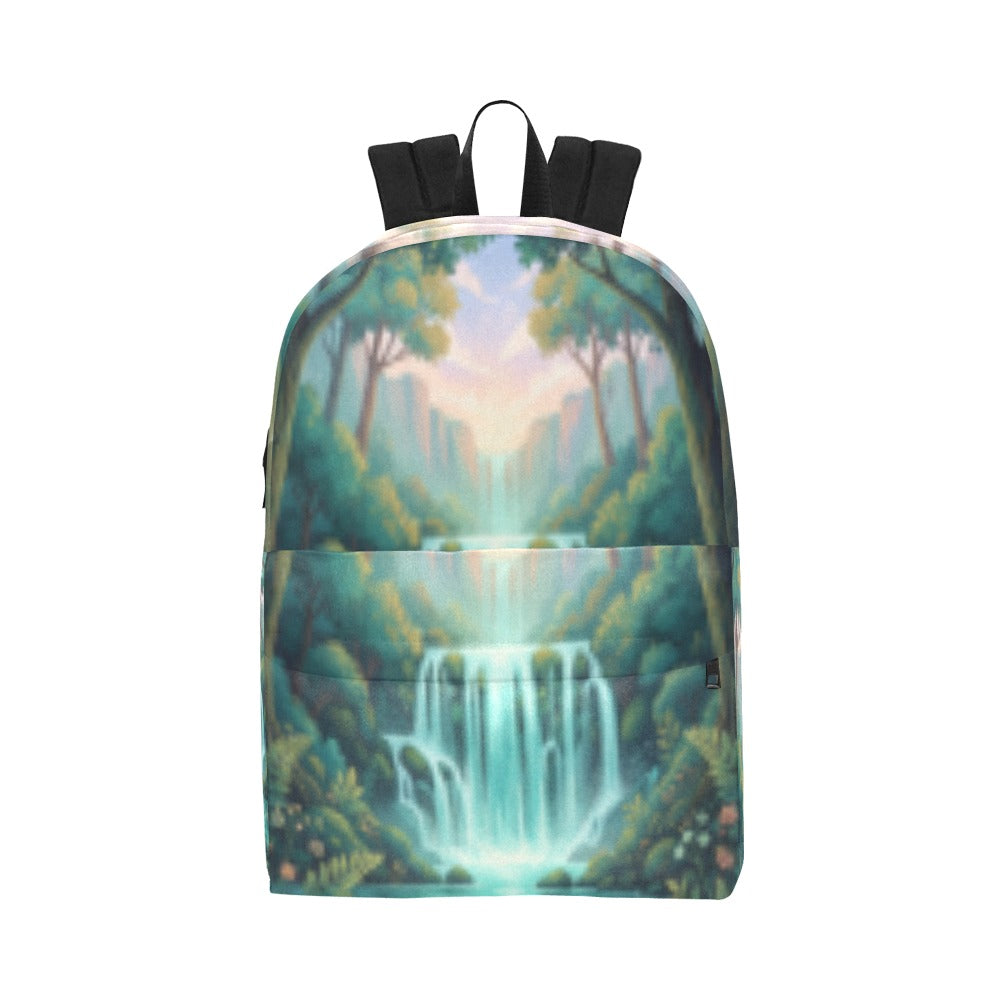 Forest Waterfall Unisex Nylon Backpack (Model 1673)