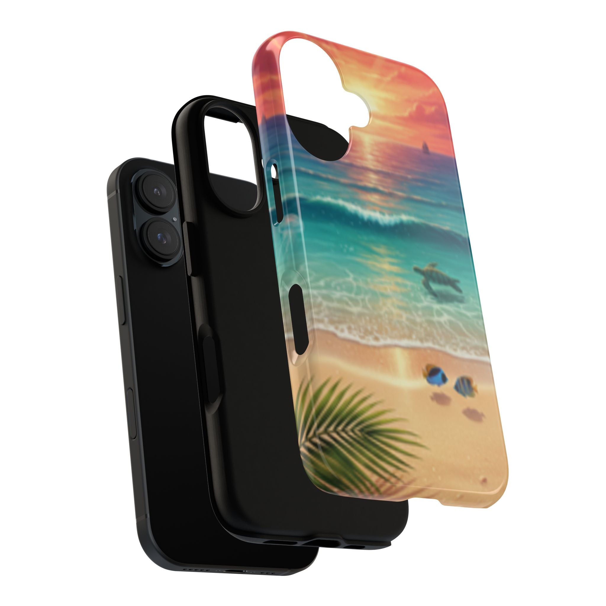 Compatible with iPhone 16 Sea Turtle and Shark Ocean Phone Cases