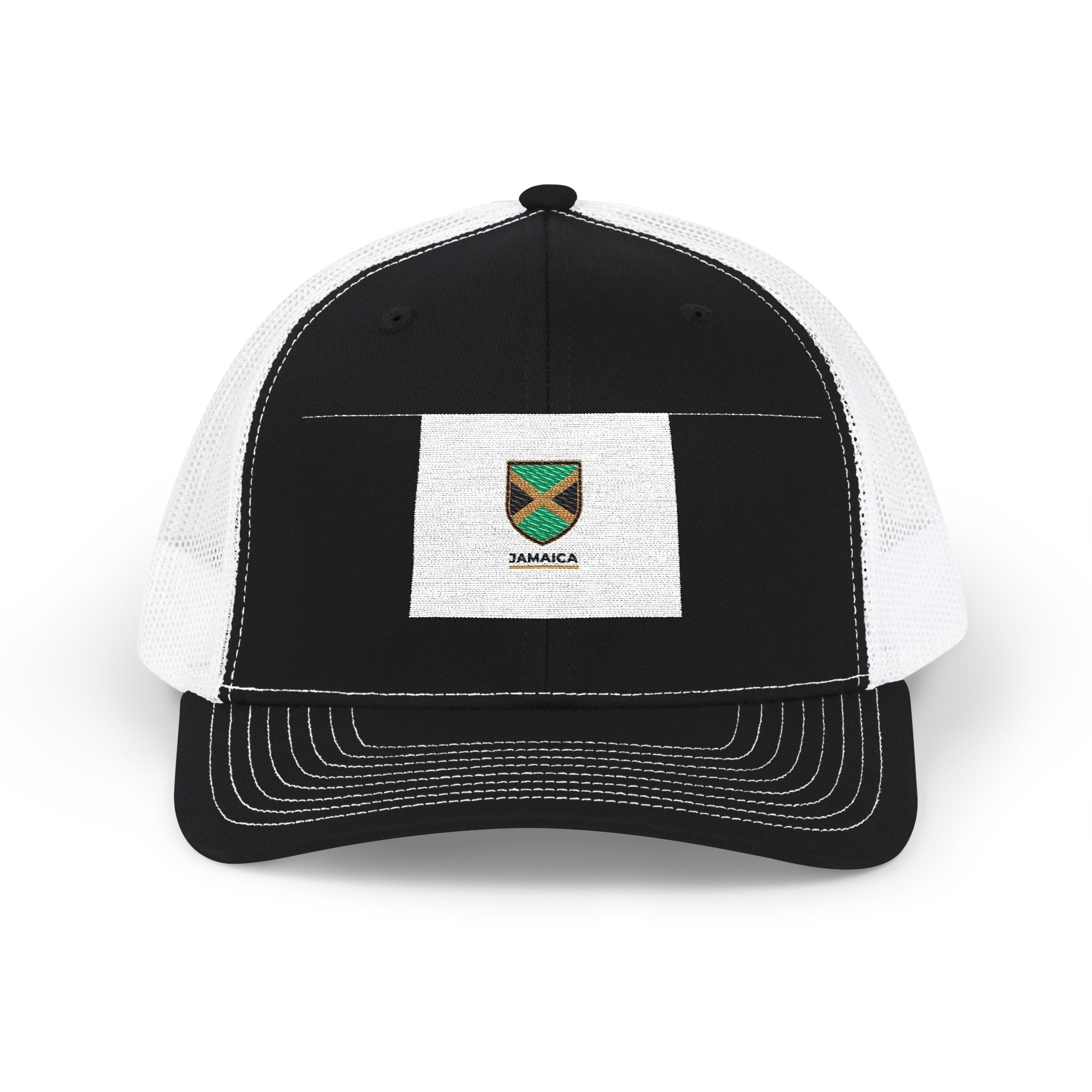 Jamaican Coat of Arms Trucker Cap | Embroidered Snapback
