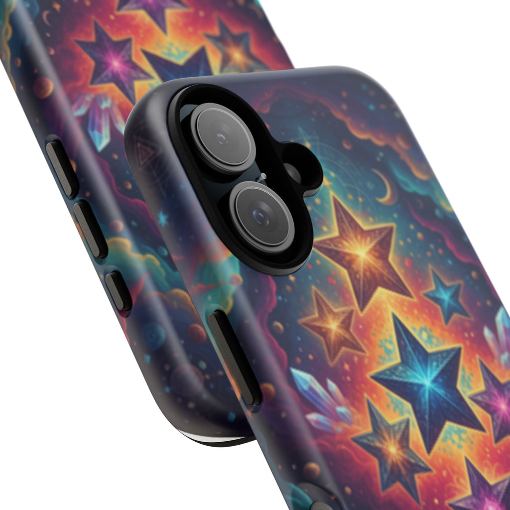 Compatible with iPhone 16 Cosmic Stars Galaxy Phone Case | Tough Phone Case