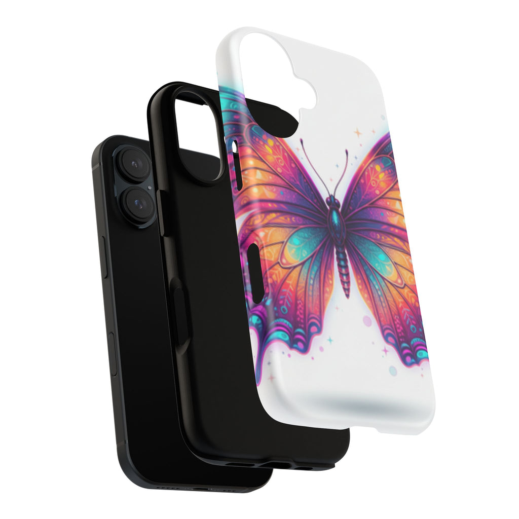 Compatible with iPhone 16 Colorful Butterfly Phone Case | Tough Case