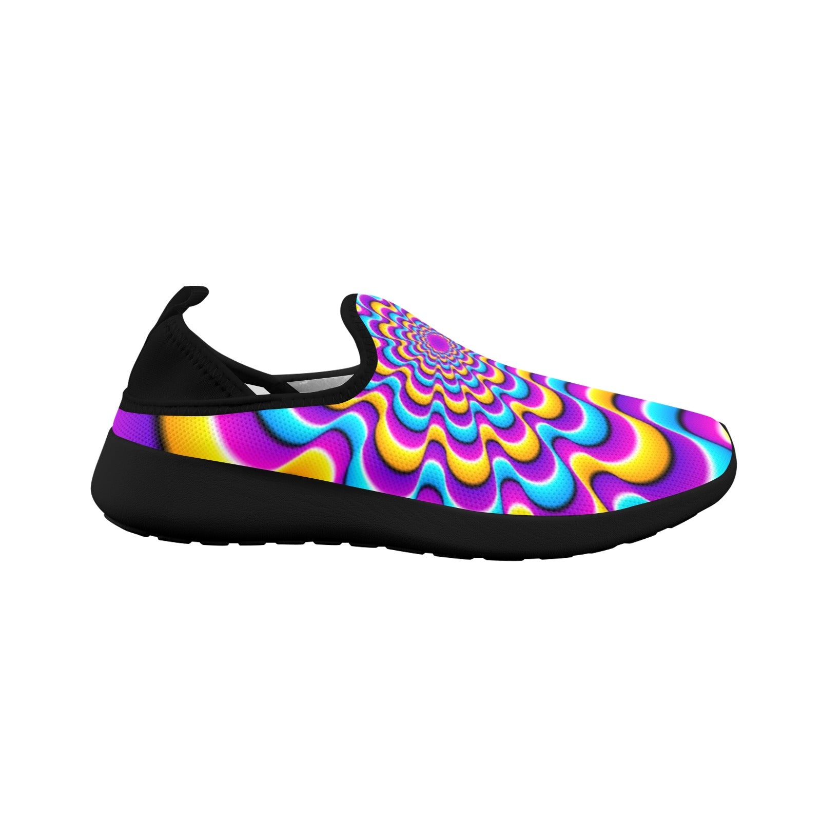 Colorful Dazzling  Fly Weave Sneakers Drop-in-Heel for Women(Model 02002)
