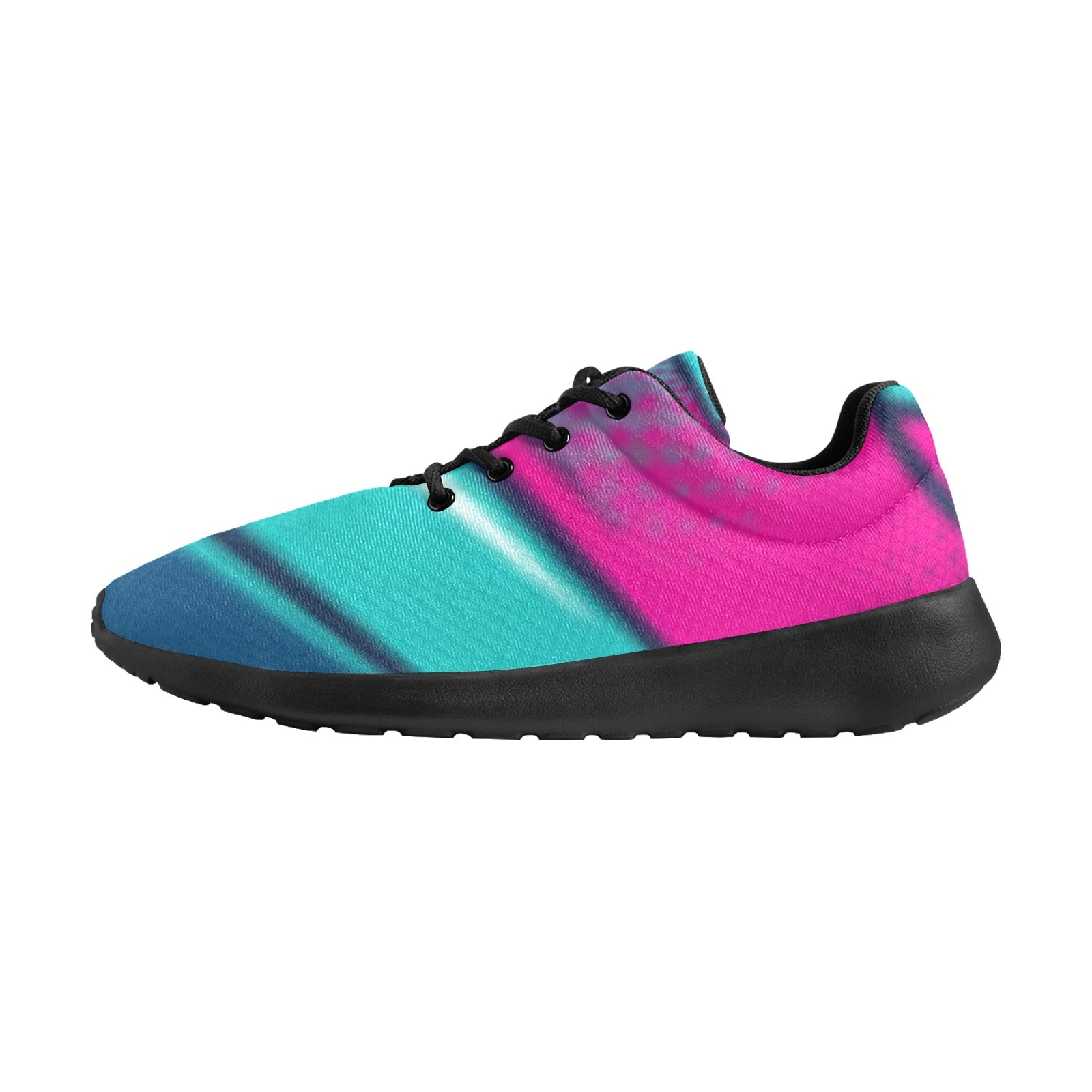 Women's All-Over Print Athletic Sneakers –  (Black)