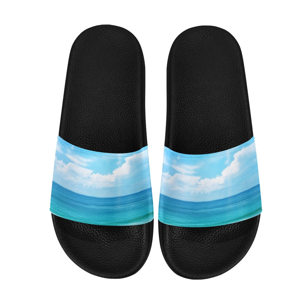 Men's Beautiful Seascape Slide Sandals(Model 057)