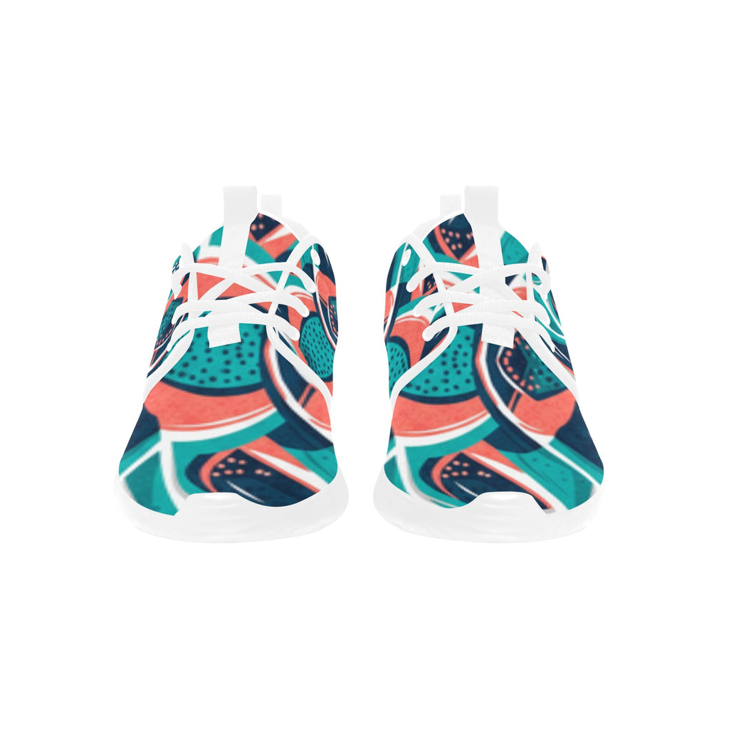 Teal Mosaic Women's Pull Loop Sneakers