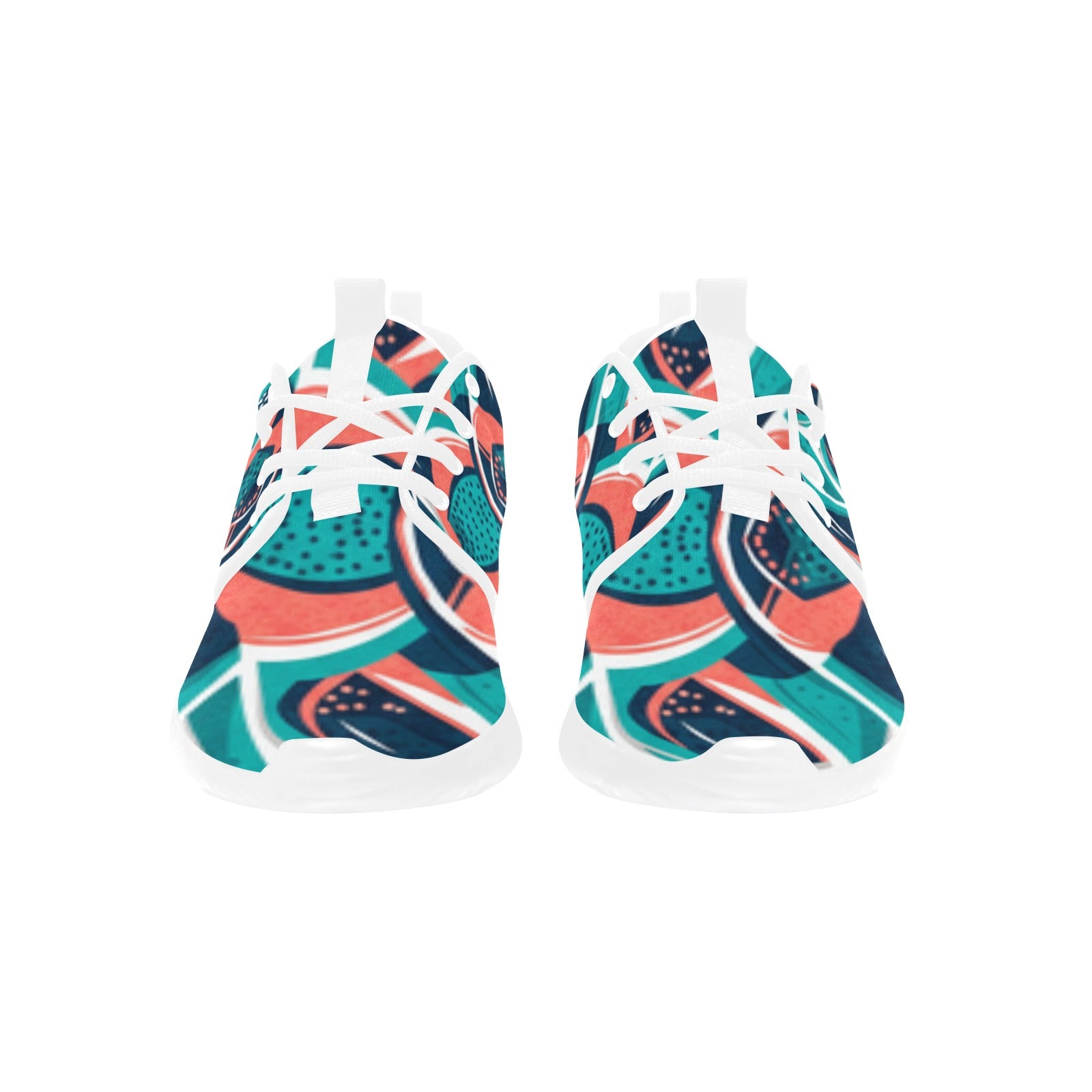 Teal Mosaic Women's Pull Loop Sneakers