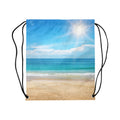 Beautiful Seascape and Sun on Blue Drawstring Bags (Model 1604) (Large)