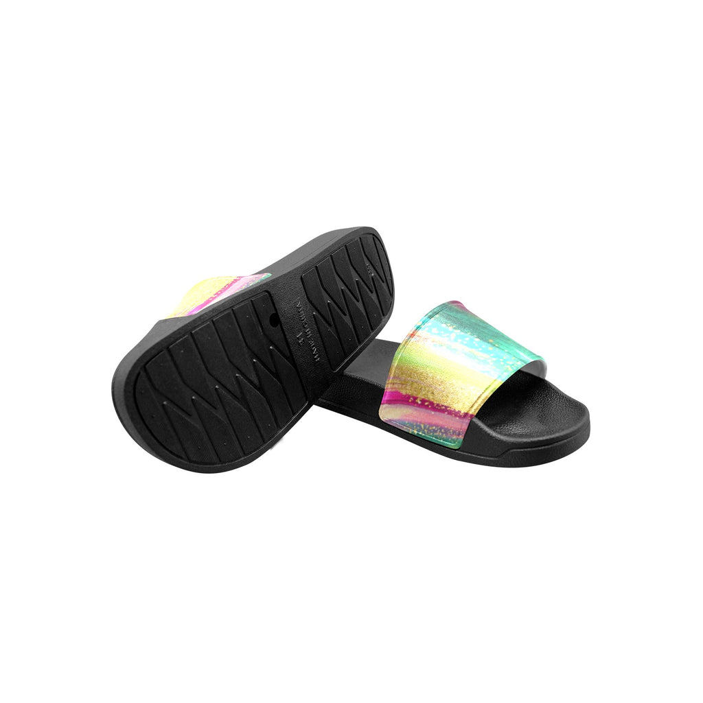 Kid's Abstract Colorful Art Slide Sandals(Model 057)