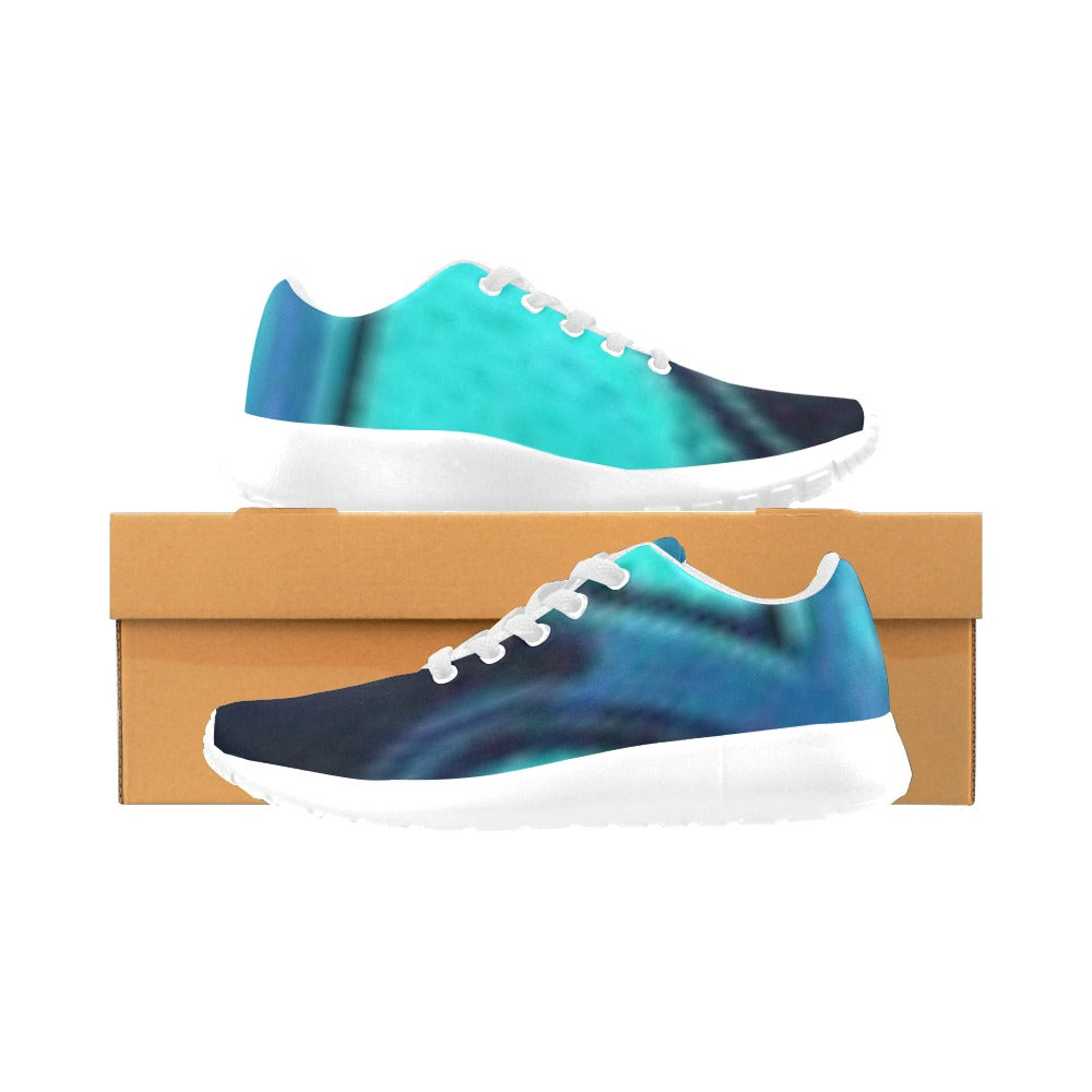 Ombre Pattern Women's Lightweight Sneakers – (White)
