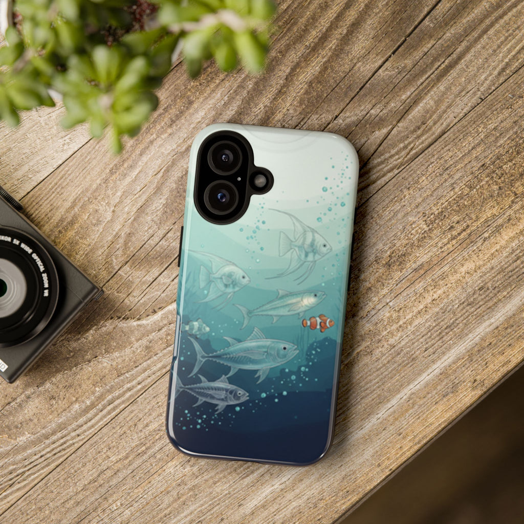 Compatible with iPhone 16 Ocean Fish Phone Case | Tough Case
