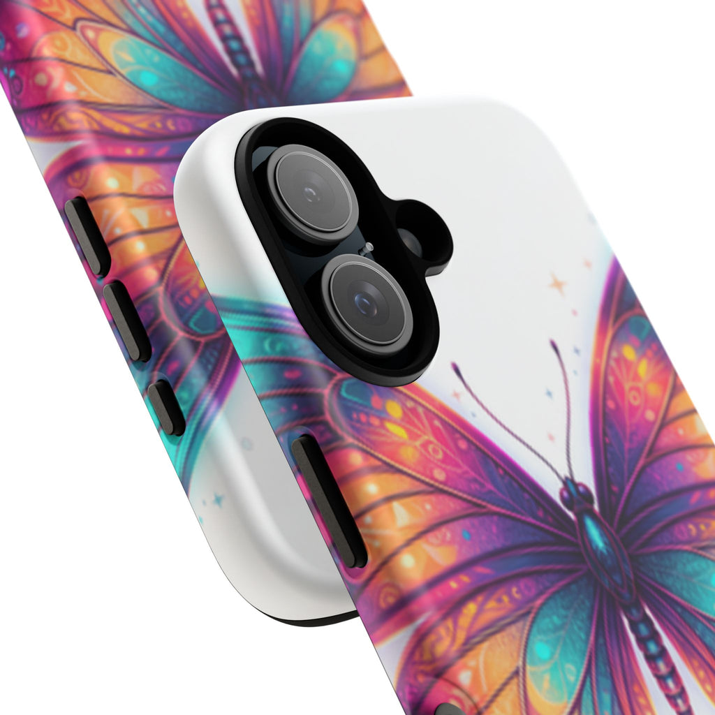 Compatible with iPhone 16 Colorful Butterfly Phone Case | Tough Case