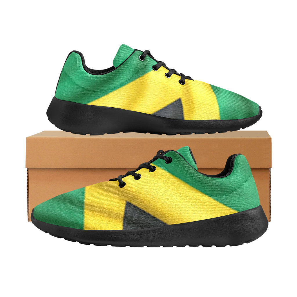 Men's Jamaican Flag Athletic Sneakers – Black