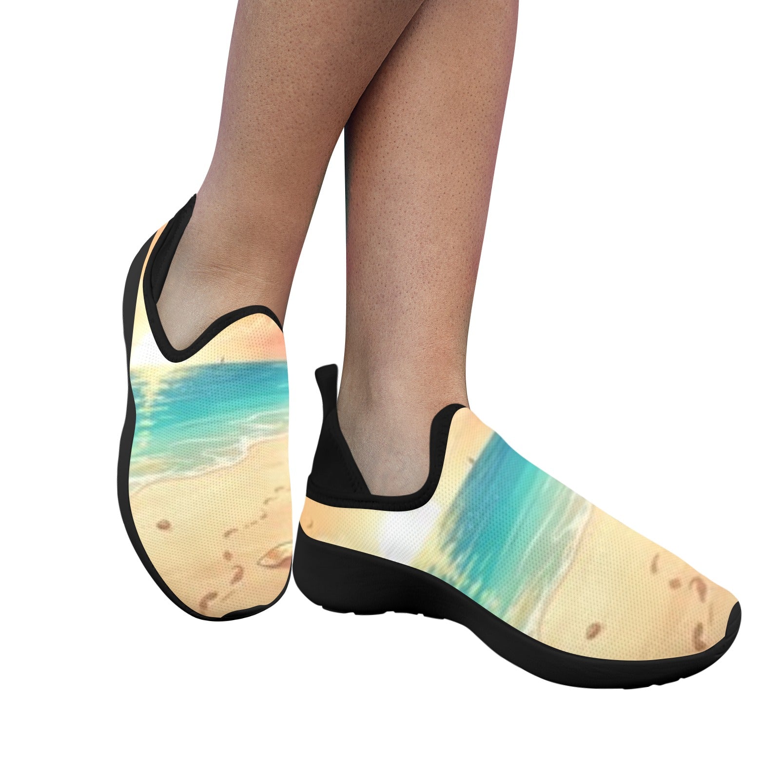Sunshine Beach Fly Weave Sneakers Drop-in-Heel for Women(Model 02002)