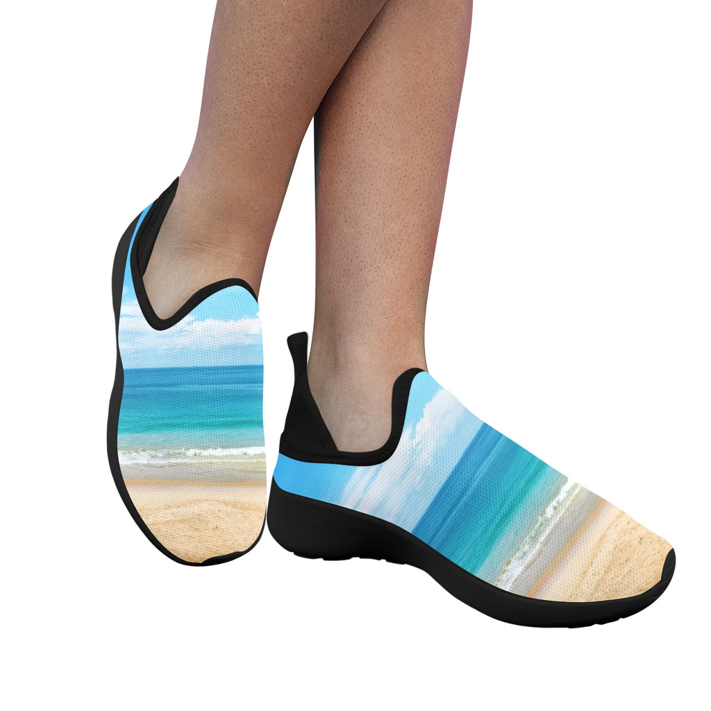 Seascape Fly Weave Sneakers Drop-in-Heel for Women(Model 02002)