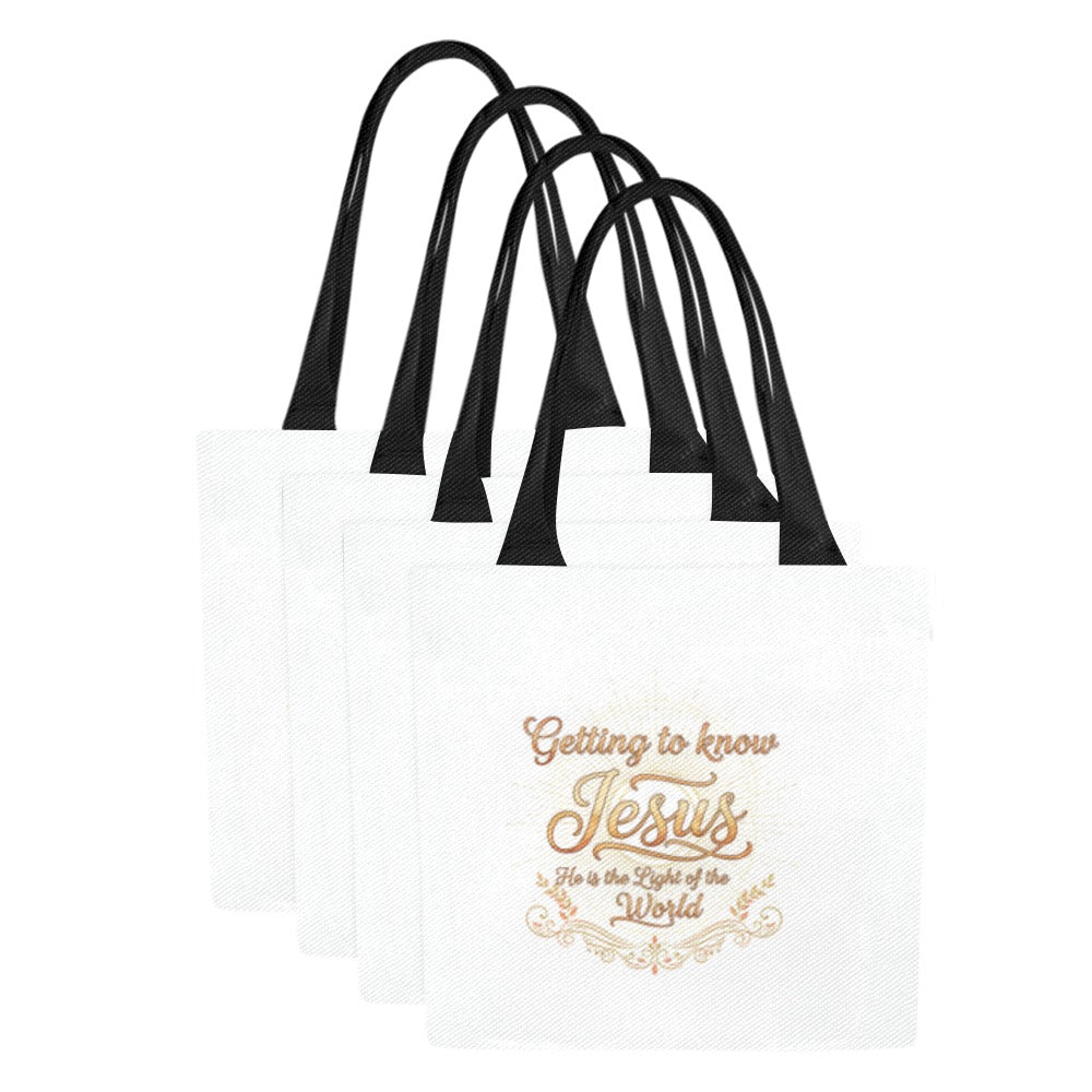 Getting to know Jesus Tote Bag (Model1657) (Set of 4)