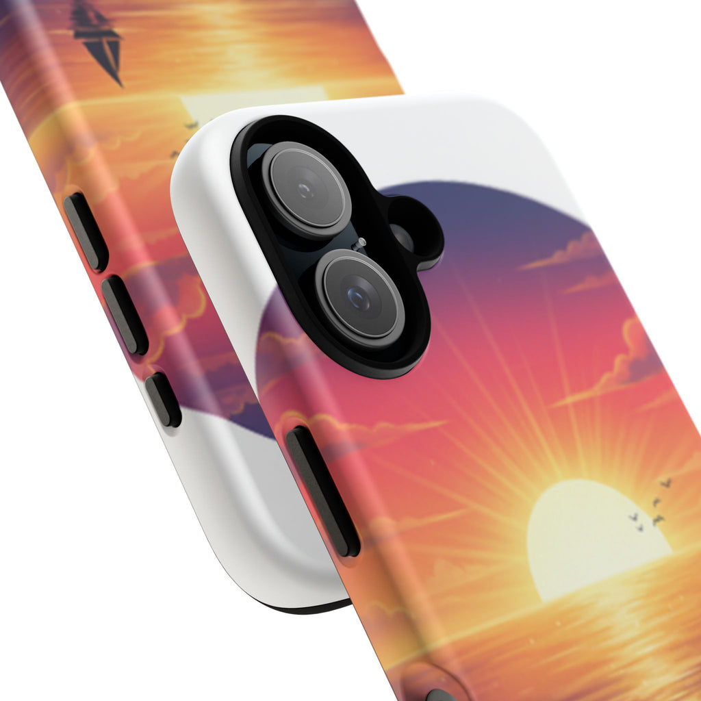 Compatible with iPhone 16 Ocean Glow Phone Case | Protective iPhone case, ocean glow design