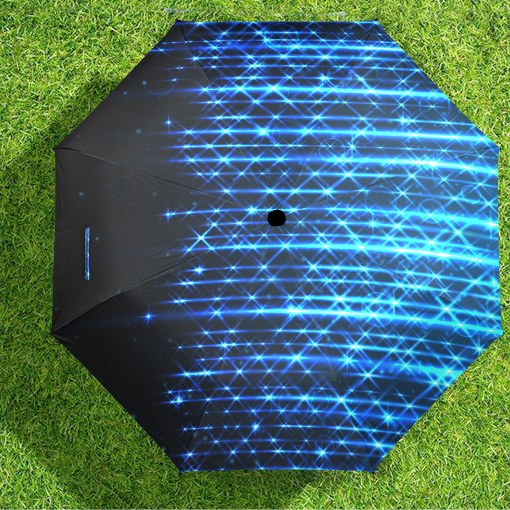 Bright Neon Stripes of Light  Semi-Automatic Foldable Umbrella (Model U12)