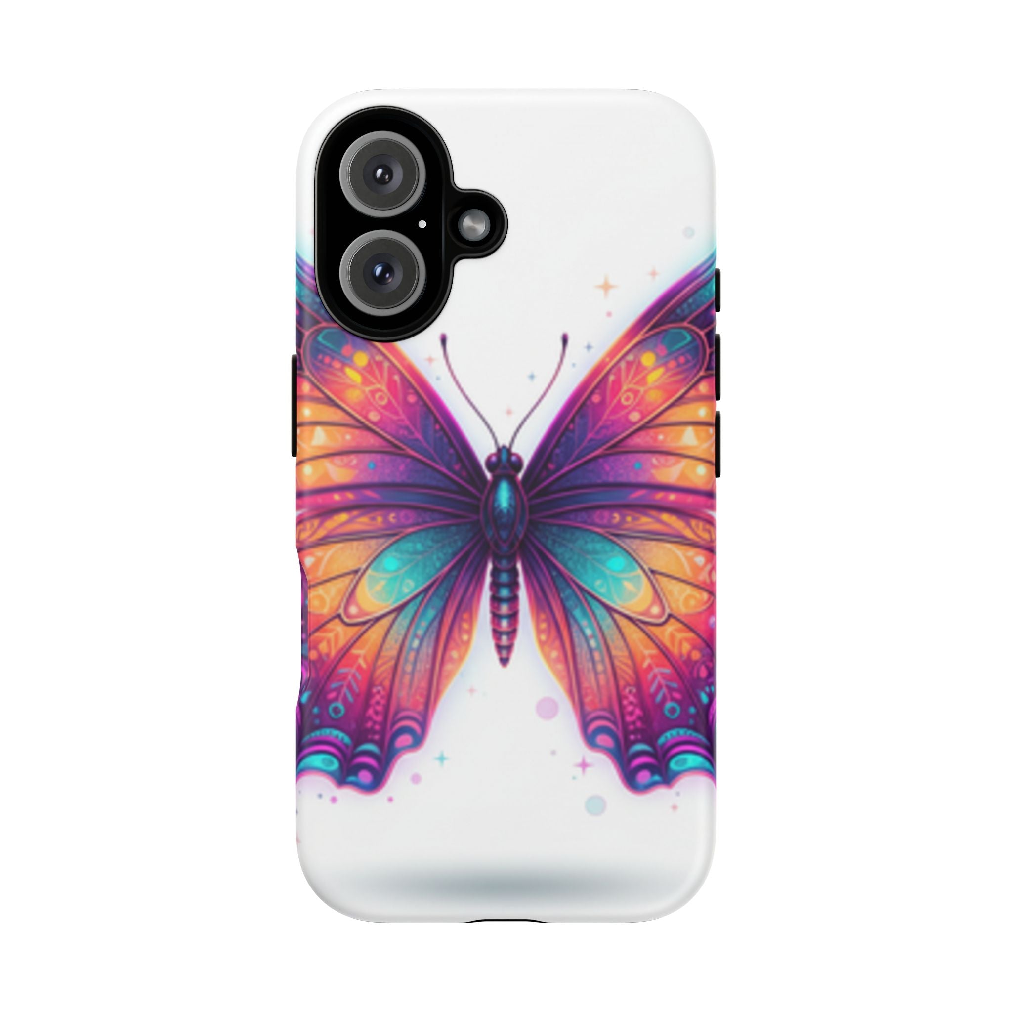 Compatible with iPhone 16 Colorful Butterfly Phone Case | Tough Case
