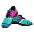 Women's All-Over Print Athletic Sneakers –  (Black)