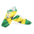 Men's Jamaican Flag Athletic Sneakers – White