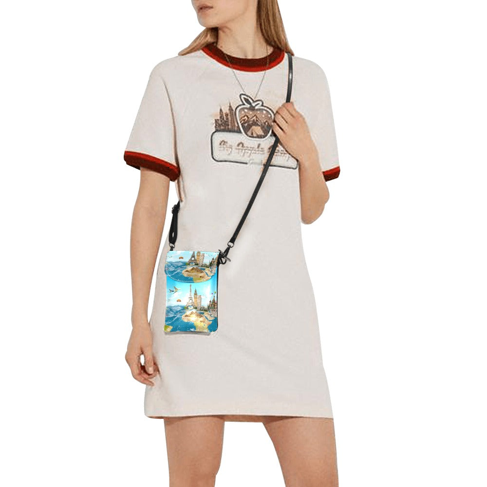 Famous Monuments of the World PU Leather Cell Phone Purse(Model1711)