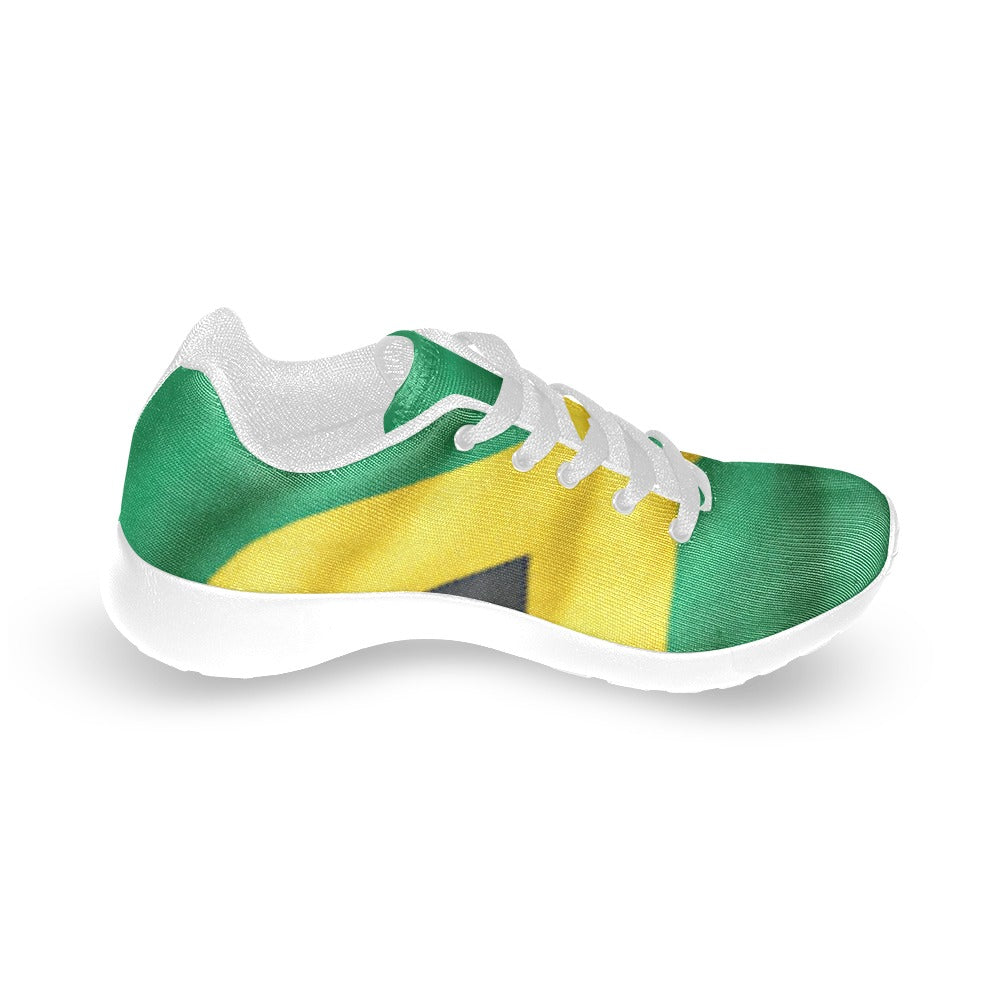 Jamaican Flag Women's Lightweight Sneakers – (White)