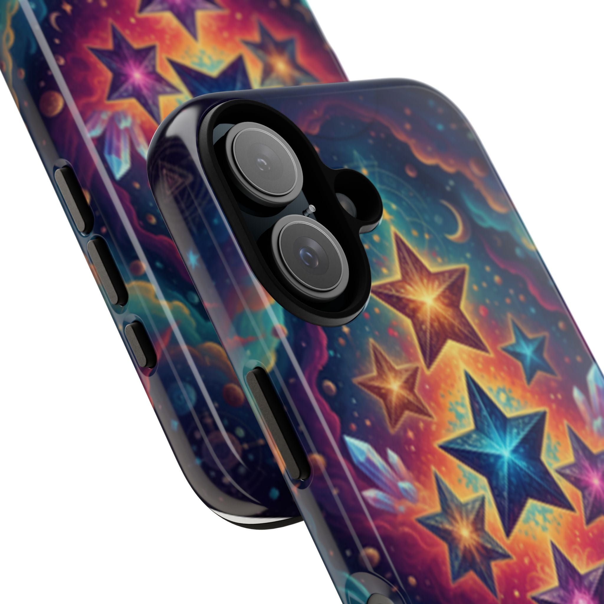 Compatible with iPhone 16 Cosmic Stars Galaxy Phone Case | Tough Phone Case