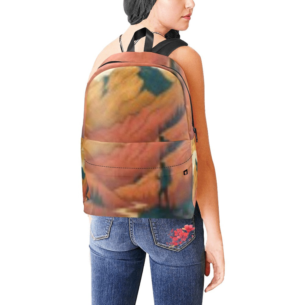 Geometric Arrow Unisex Nylon Backpack (Model 1673)