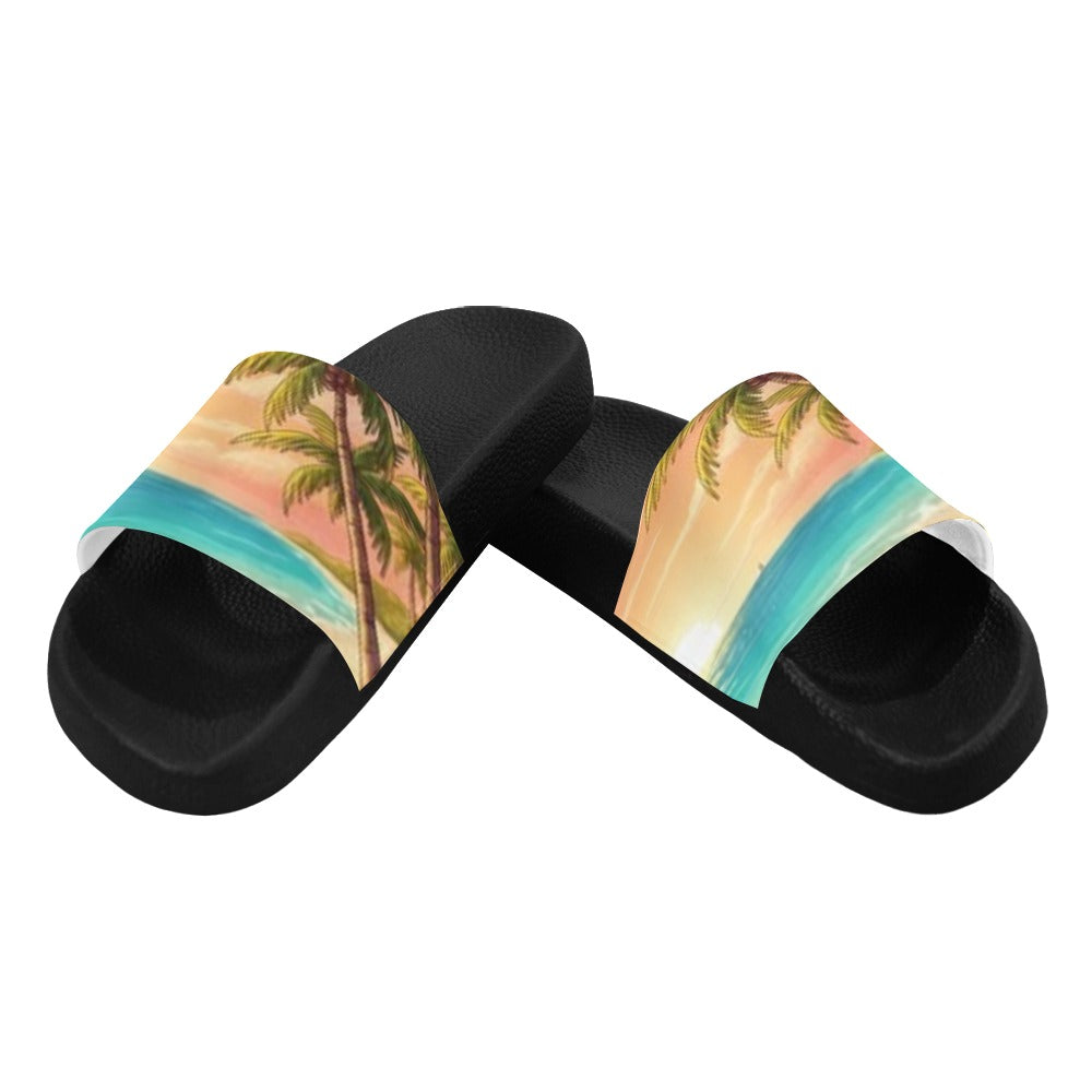 Women's Sunshine Palm Slide Sandals(Model 057)